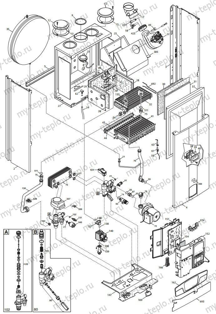 Запчасти Baxi ECOFOUR 24F купить в Шадринске